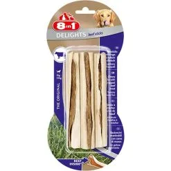 8in1 Delights Beef Sticks Pour Chien X3