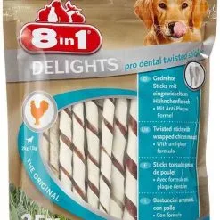 8in1 Delights Twisted Sticks Pro Dental XS Pour Chien X35 MULTIPACK Lot De 5