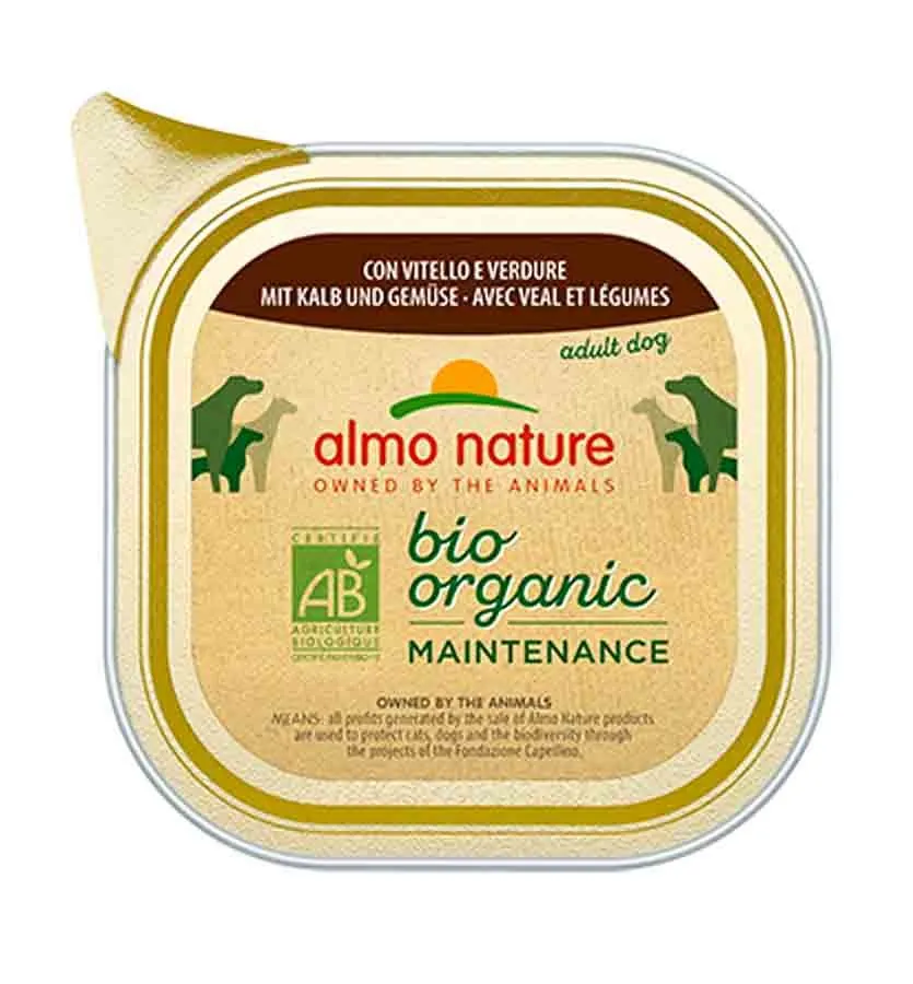 Almo Bio Organic Almo Nature Chien Bio Maintenance Veau Legumes 9 X 300 G