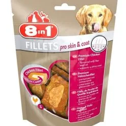 8in1 Fillets Pro Skin & Coat Pour Chien 80 G MULTIPACK Lot De 8