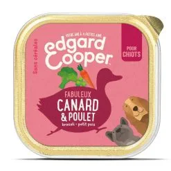 Edgard & Cooper Barquette Poulet & Canard Chiot 18 X 300 G