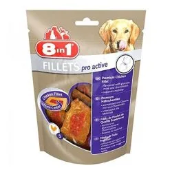8in1 Fillets Pro Active Pour Chien 80 G MULTIPACK Lot De 8