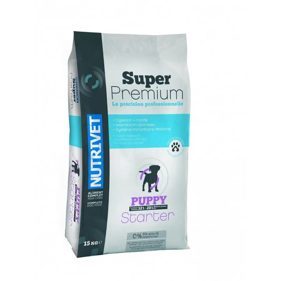 Nutrivet Super Premium Croquettes Chiot Starter Puppy 32/20 15 Kg