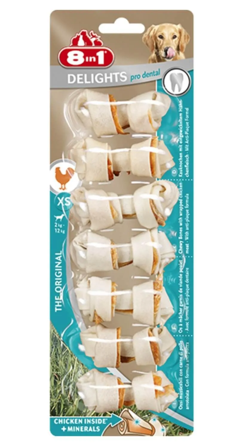 8in1 Delights Pro Dental Bone Pour Chien XS X 7