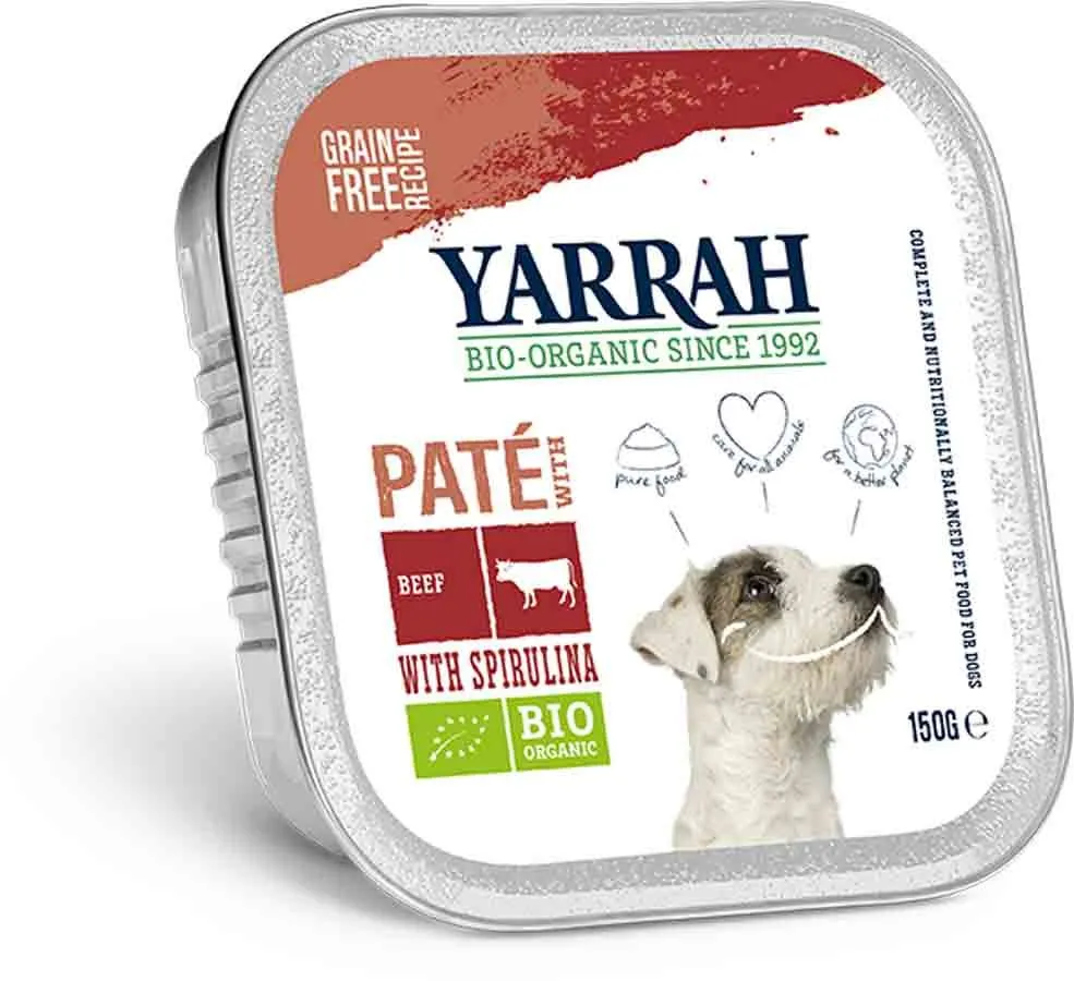 Yarrah Bio Pâté De Boeuf à La Spiruline Pour Chien 12 X 150 G – Image 2